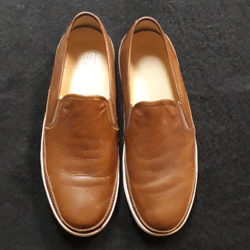 Frye Men's Brown Leather Slip-On Loafers